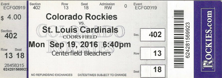 My Ticket Collection, Part II - The Ballpark Guide